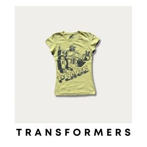 Transformers Optimus Prime Peace Sign Graphic Tee